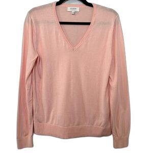 Banana Republic Women’s Forever Sweater Lightweight Soft Pink V-Neck Size M